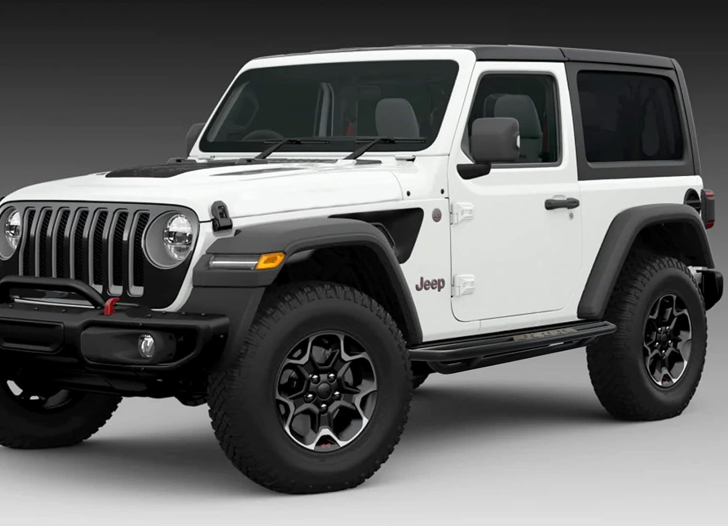 SMANOW Running Boards Compatible with 2018-2024 Jeep Wrangler JL 2 Doors, 6 Inches Side Steps, Three-layer Powder Layer Design.