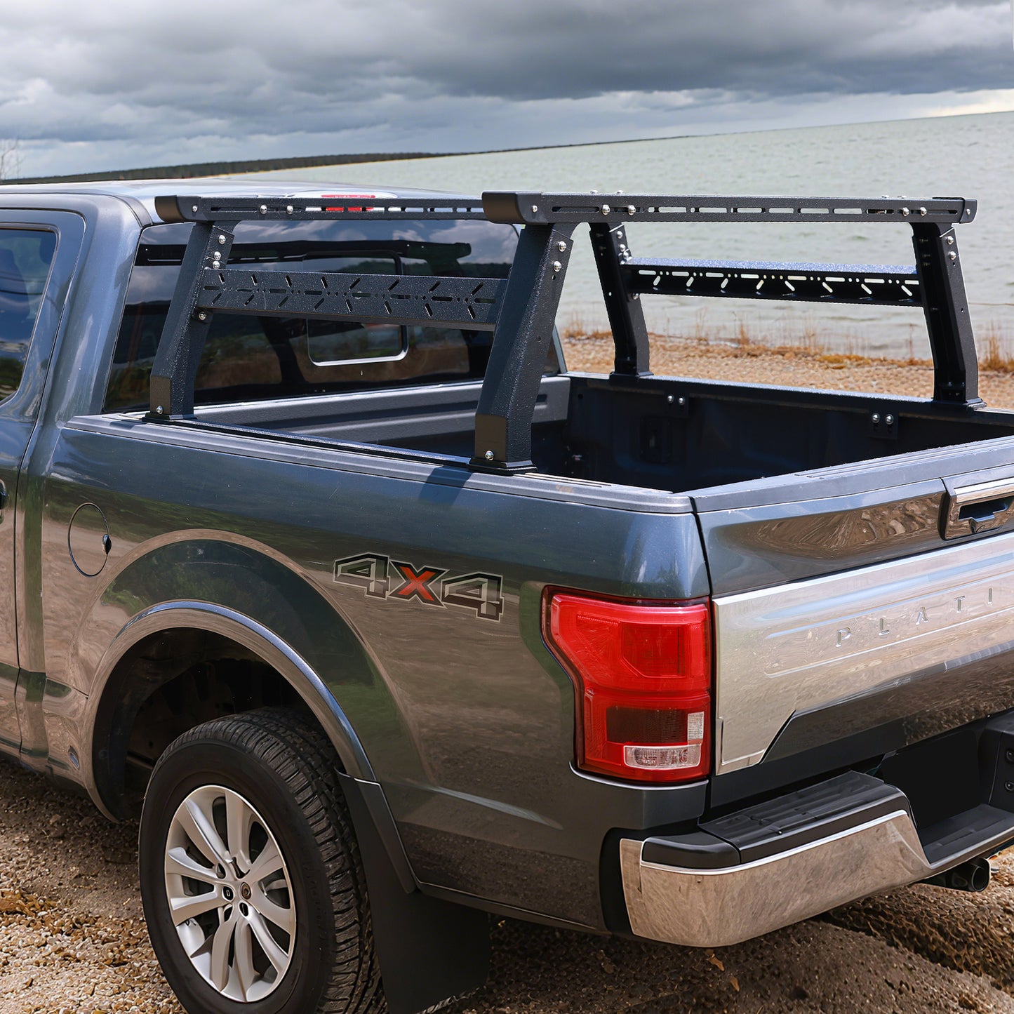 SMANOW Adjustable Truck Bed Rack for Most Truck, Overland Bed Rack Compatible with Ford/Tundra/Tacoma/Dodge/Chevy/Nissan, Ladder Rack for Without Tonneau Bed Cover.