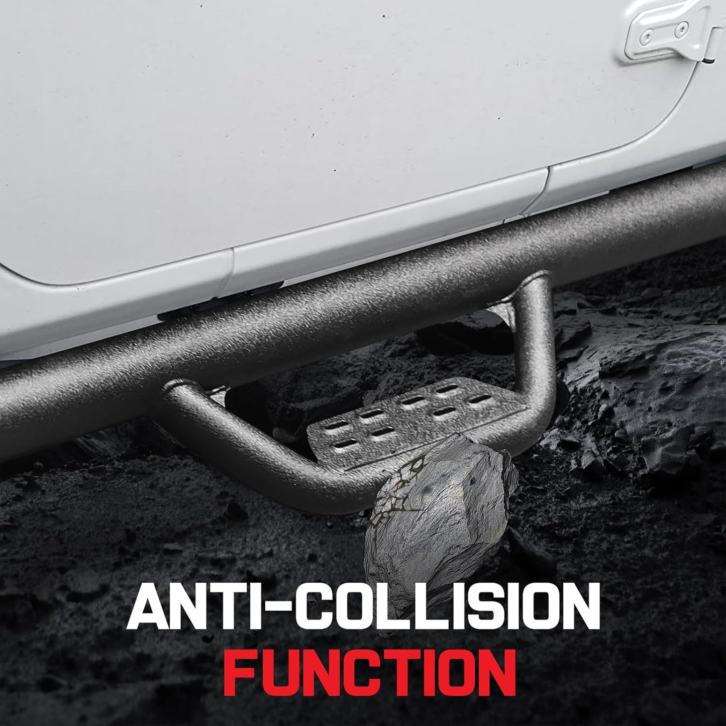 SMANOW Running Boards Side steps not only protect the body from damage caused by rocky collisions, but also make it easier for people to get in and out of the car door