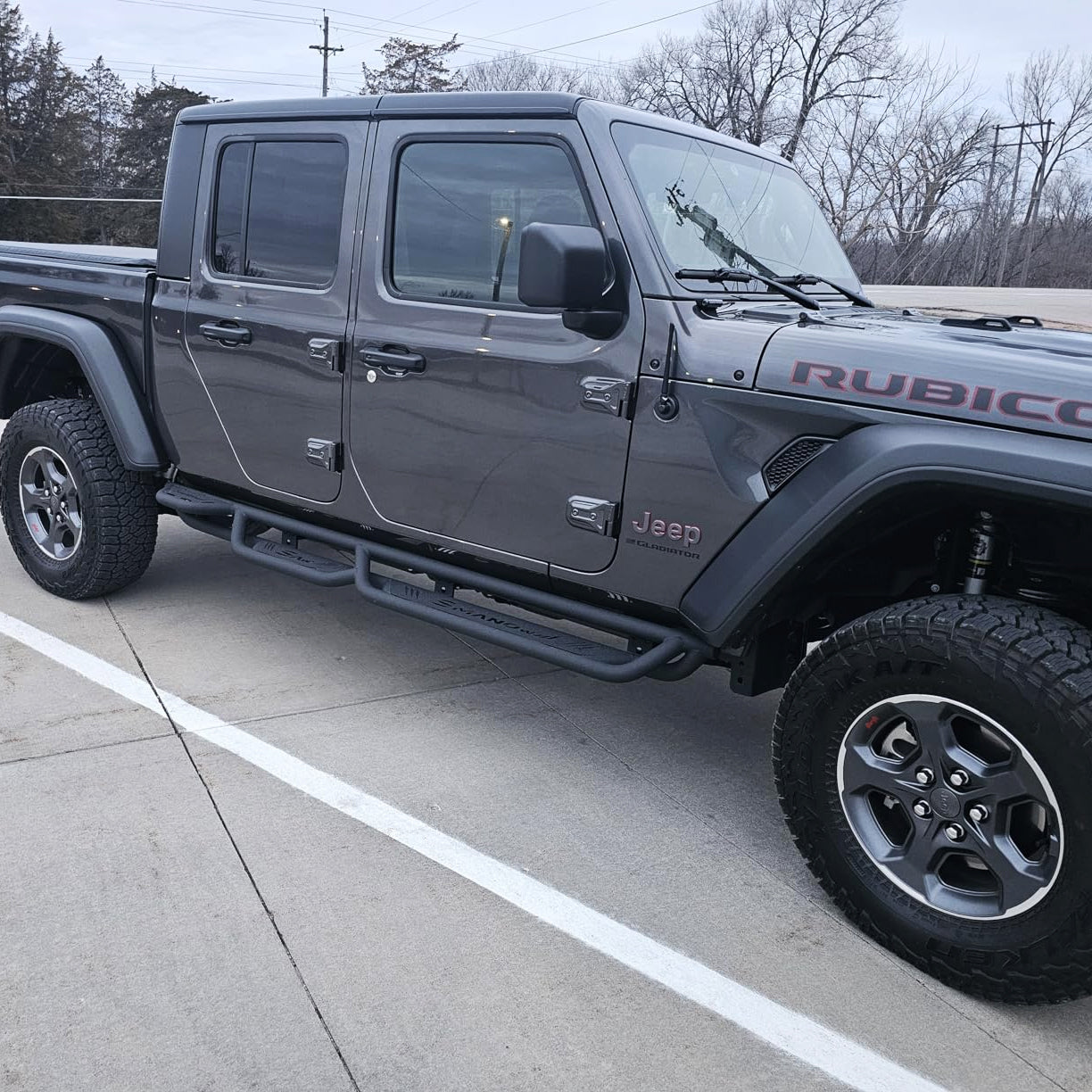 SMANOW Running Boards Compatible with 2020-2024 Jeep Gladiator Jt 4 Doors, Wheel to Wheel, Specifically Designed for Gladiator Jt.