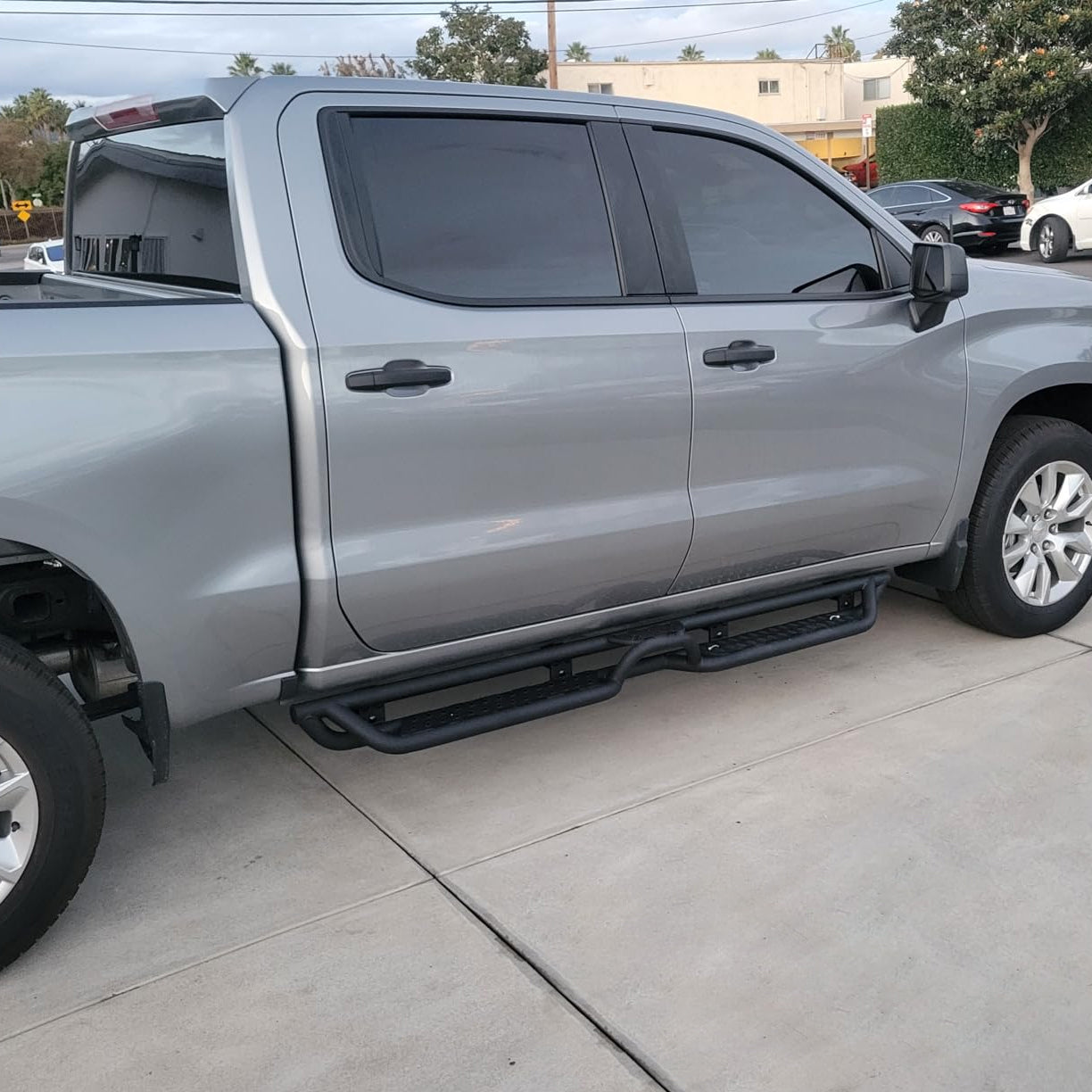 SMANOW Running Boards Compatible with 2015-2024 Chevy Colorado/ Gmc Canyon Crew Cab, A Two-Stair Layout Steps Design, Honeycomb Holes, Small Center Step.