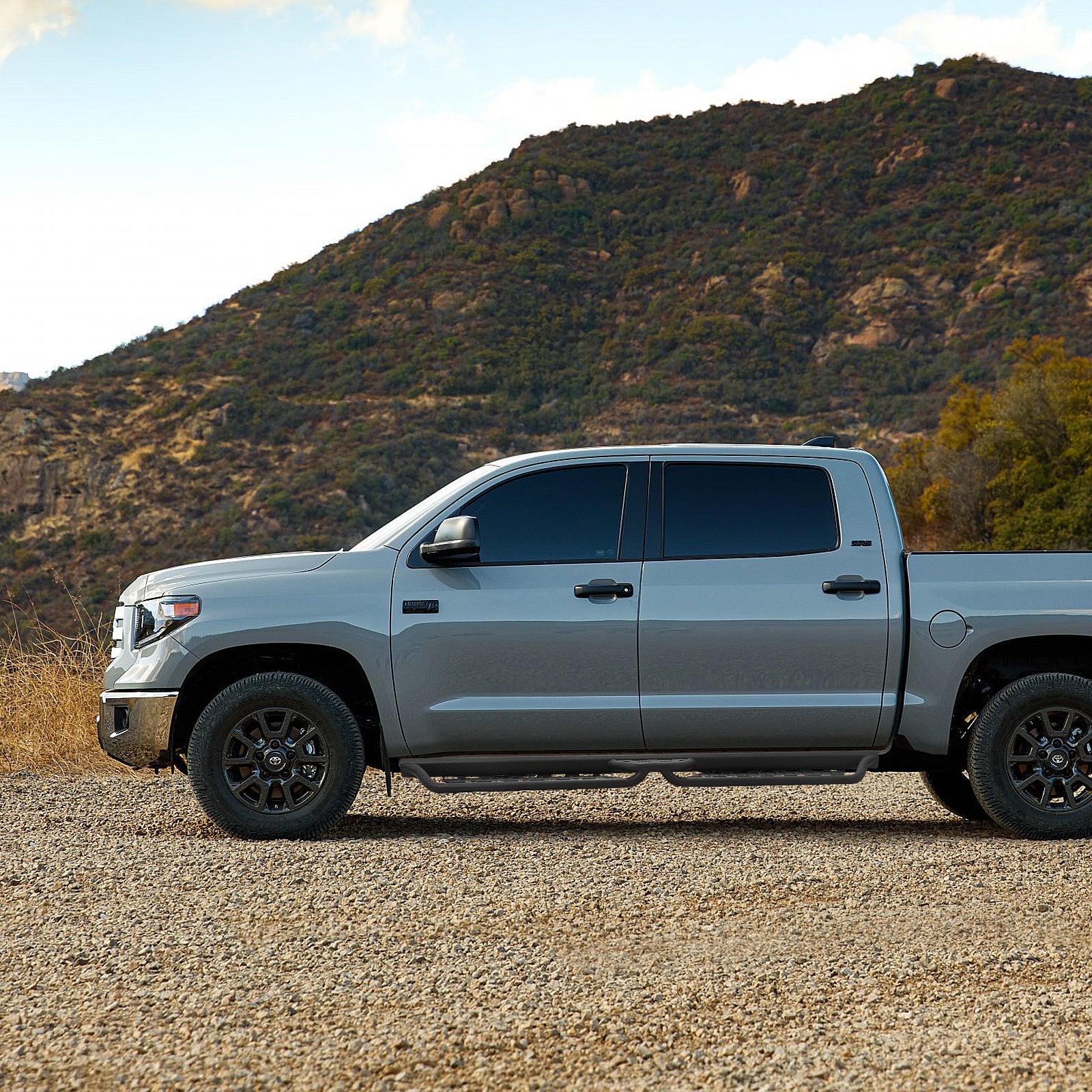 SMANOW Running Boards Compatible with 2015-2024 Chevy Colorado/ Gmc Canyon Crew Cab, Square Tube Design, Honeycomb Holes, Small Center Step.