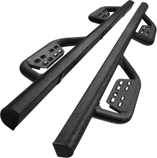 SMANOW Running Boards Compatible with 2009-2018 Dodge Ram 1500 (Incl. 2019-2024 Classic), 2010-2024 Ram 2500/3500 Crew Cab ONLY Door Step Drop Down Side Step, Hoop, Step Bar