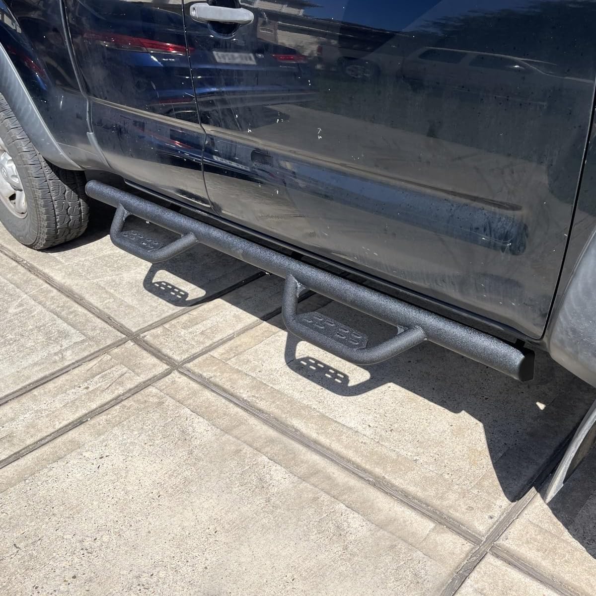 SMANOW Running Boards Compatible with 2007-2021 Toyota Tundra CrewMax. Black Side Steps Step Bars Rock Sliders. Truck Running Boards Made with Carbon Steel.