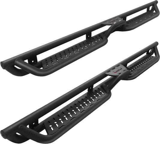 SMANOW Running Boards Compatible with 2021-2024 Ford Bronco 4 Doors, A Two-Stair Layout Steps Design, Honeycomb Holes, Small Center Step.