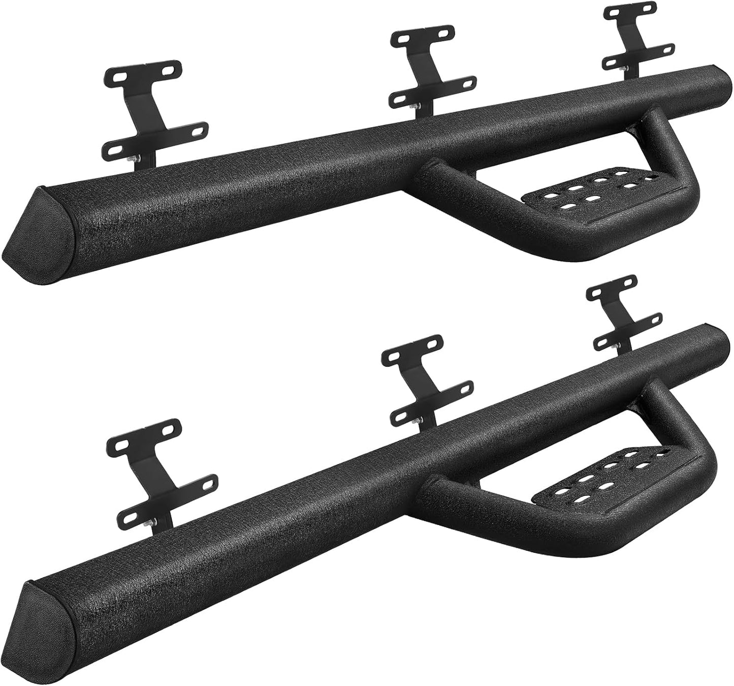 SMANOW Running Boards Compatible with 2015-2025 F150 Regular Cab 2 Single Door Models, 4 inches Carbon Steel Drop Down Side Steps, Matte Textured Black Style Nerf Bars