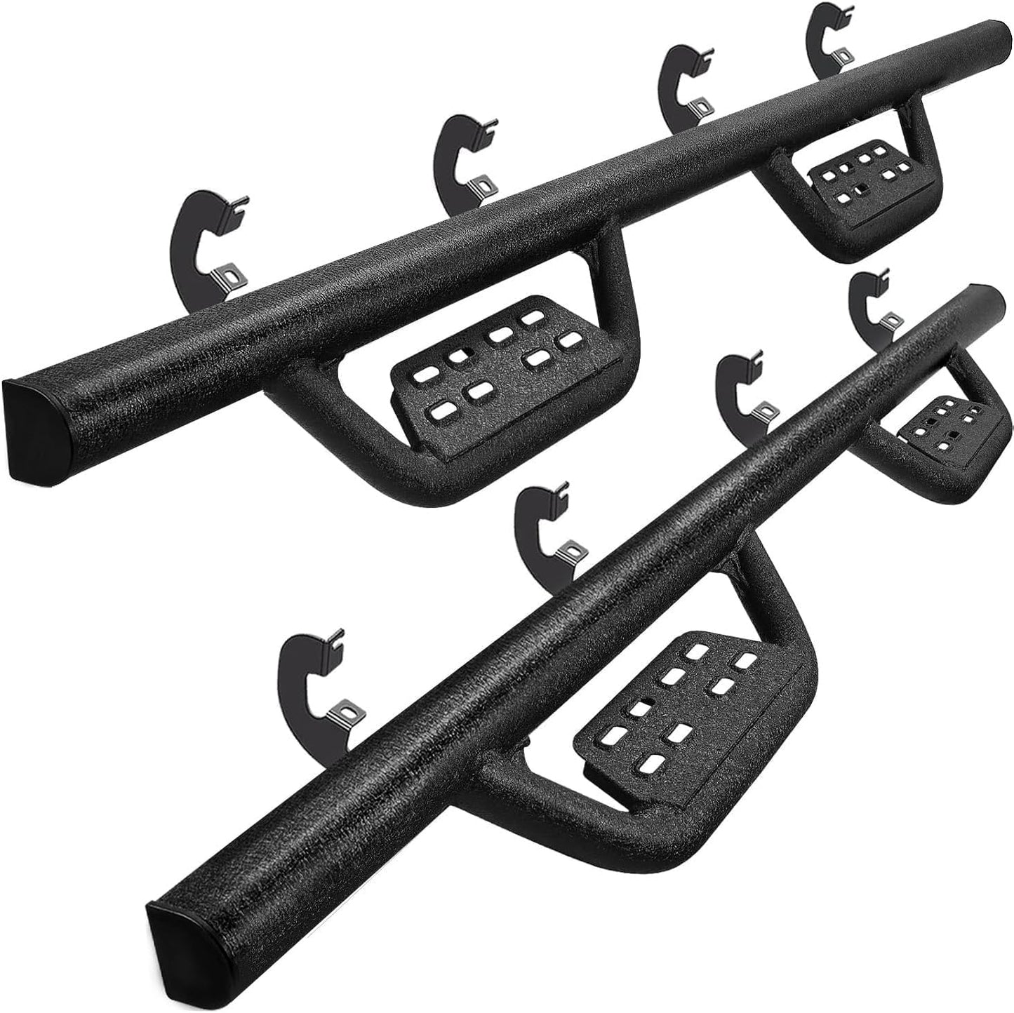 SMANOW SMANOW Running Boards Compatible with 2019-2026 Chevy Silverado/GMC Sierra 1500 Crew Cab, 2020-2026 Silverado/Sierra 2500HD 3500HD. Black Drop Side Steps, Carbon Steel Step Bars Nerf Bars.