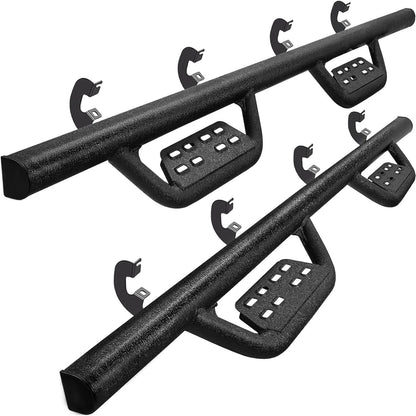 SMANOW SMANOW Running Boards Compatible with 2019-2026 Chevy Silverado/GMC Sierra 1500 Crew Cab, 2020-2026 Silverado/Sierra 2500HD 3500HD. Black Drop Side Steps, Carbon Steel Step Bars Nerf Bars.