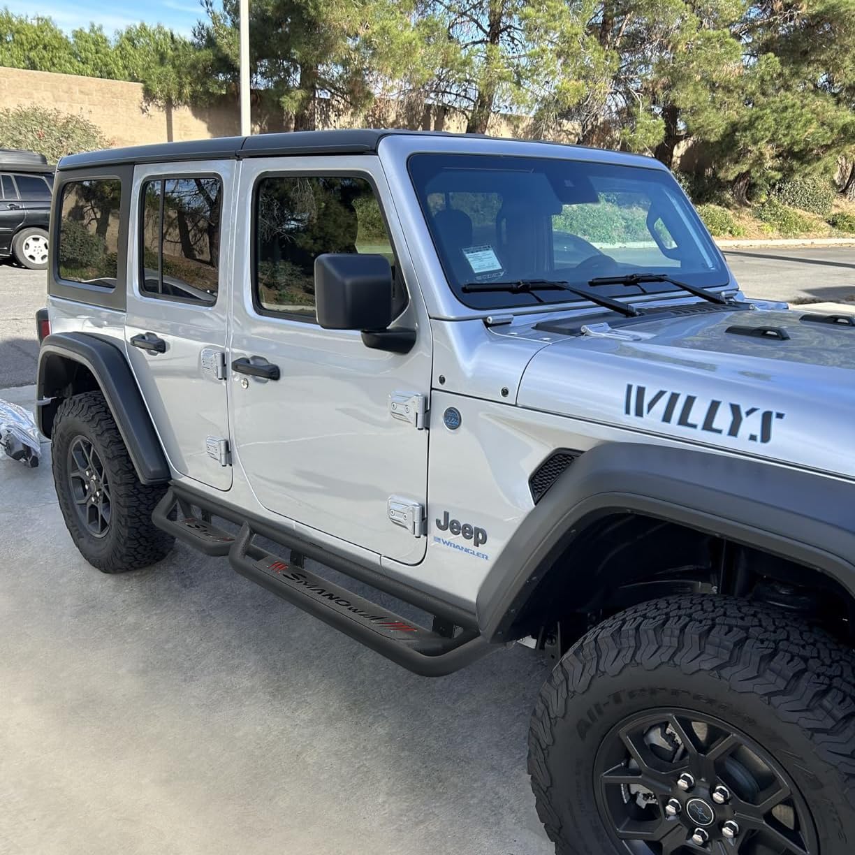 SMANOW Running Boards Compatible with 2007-2018 Jeep Wrangler JK 4 Doors, Wheel to Wheel, Specifically Designed for Wrangler JL.