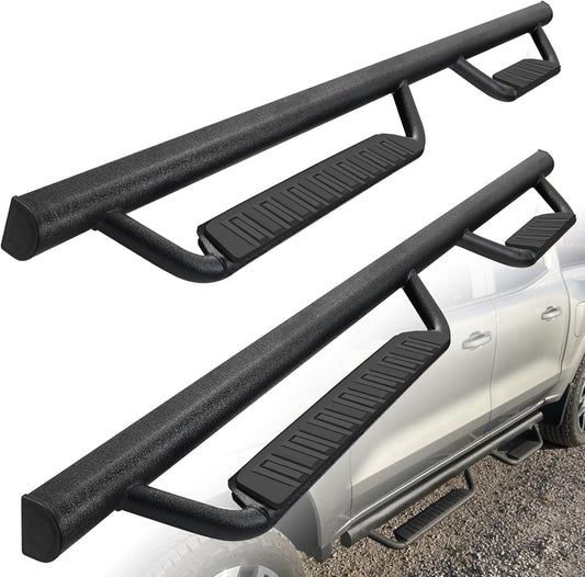 SMANOW Running Boards Compatible with 2015-2024 Chevy Colorado/GMC Canyon Extended Cab, Front Long Step, Round Tube Drop Down Style Step, Heavy Duty Carbon Steel.