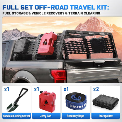 SMANOW Off-Road Travel Kit Only for Othowe Truck Bed Rack, Heavy-Duty & Durable