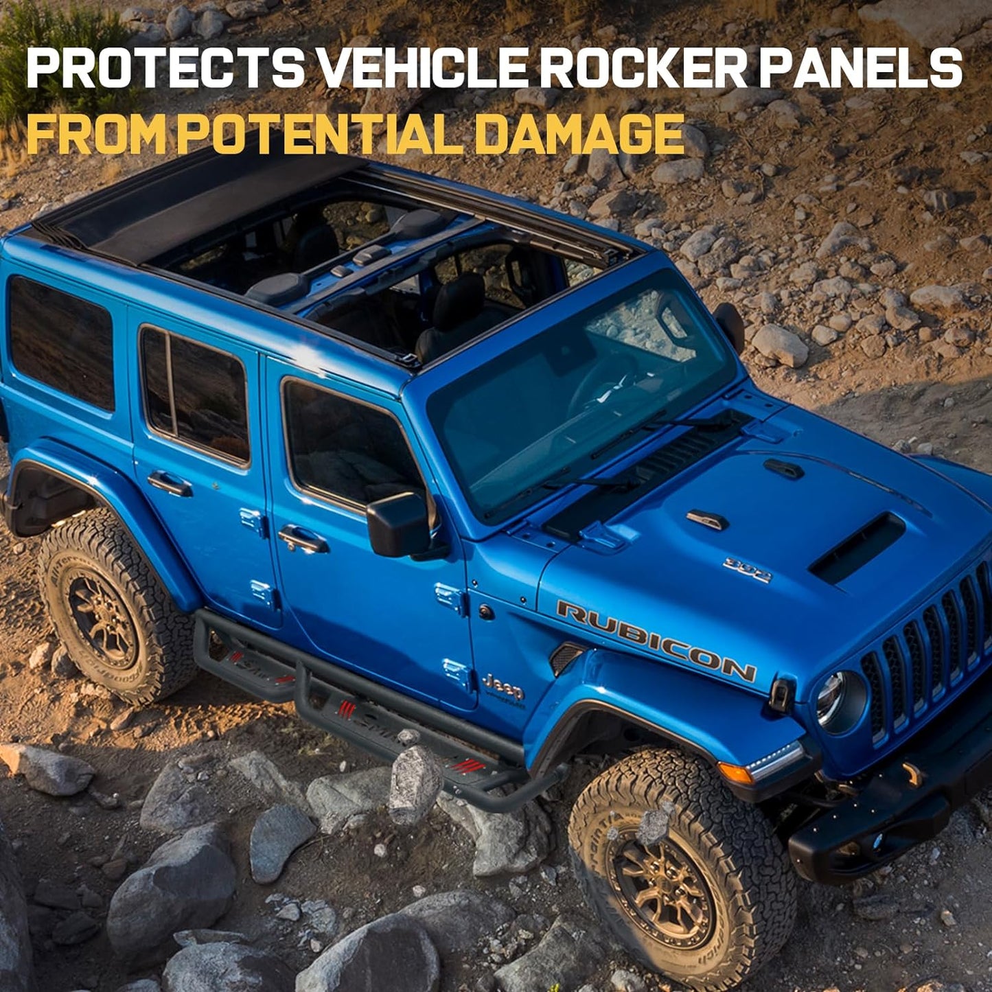 Running boards can protect your truck's rocker panels.