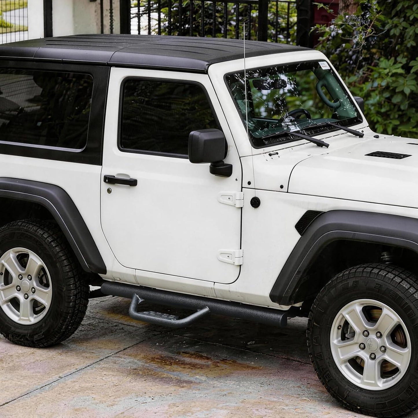 SMANOW Drop Down Style Running Boards Compatible with 2018-2025 Wrangler JL 2 Door, Dual-Stage Textured Black Powder Coated Side Steps Made with Carbon Stee. Wrangler JK Step Bars Nerf Bars.