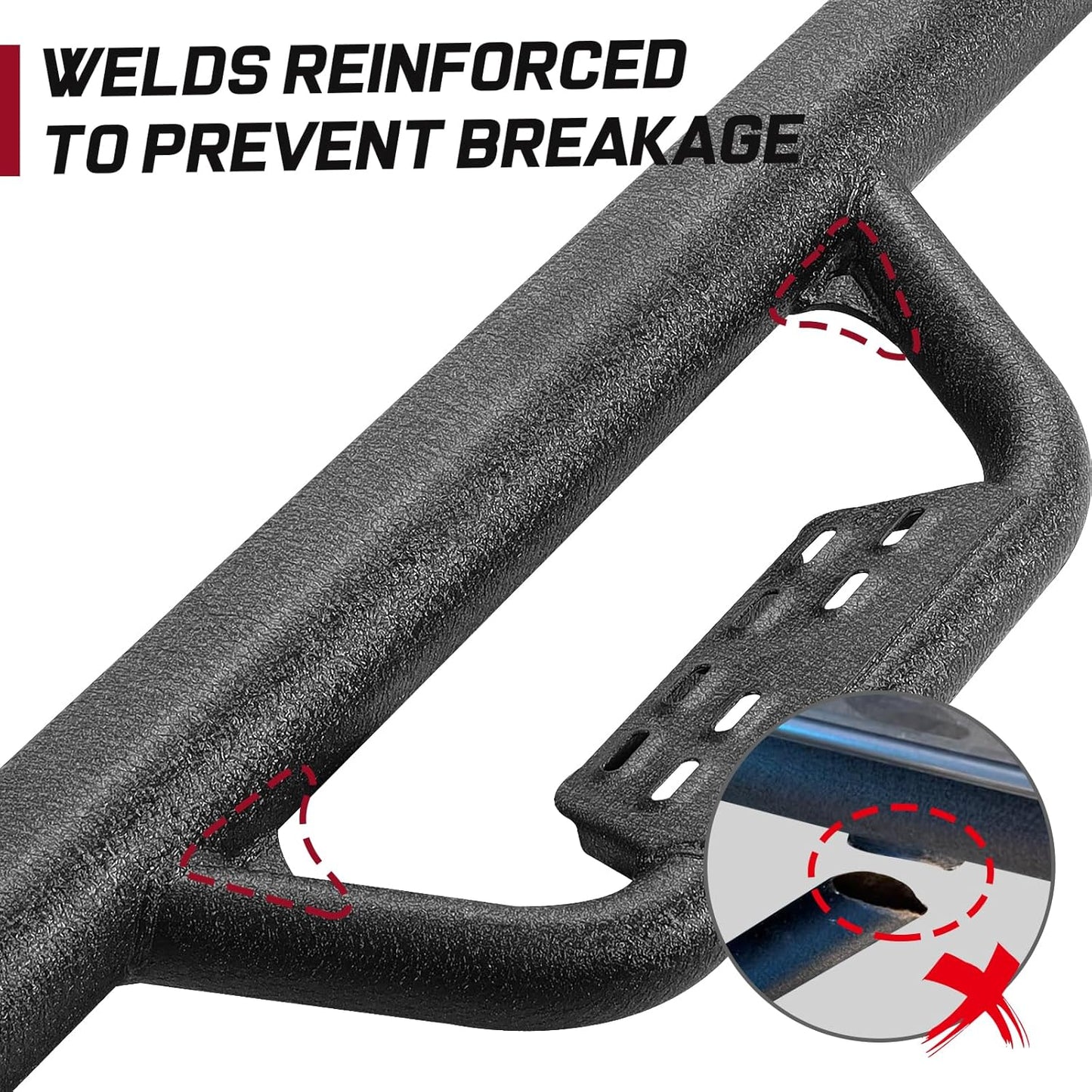 SMANOW Running Boards Compatible with 2007-2018 Jeep Wrangler JK 2 Door, 4.5 Inches Carbon Steel Drop Down Side Steps, Wrangler Step Bars Nerf Bars.