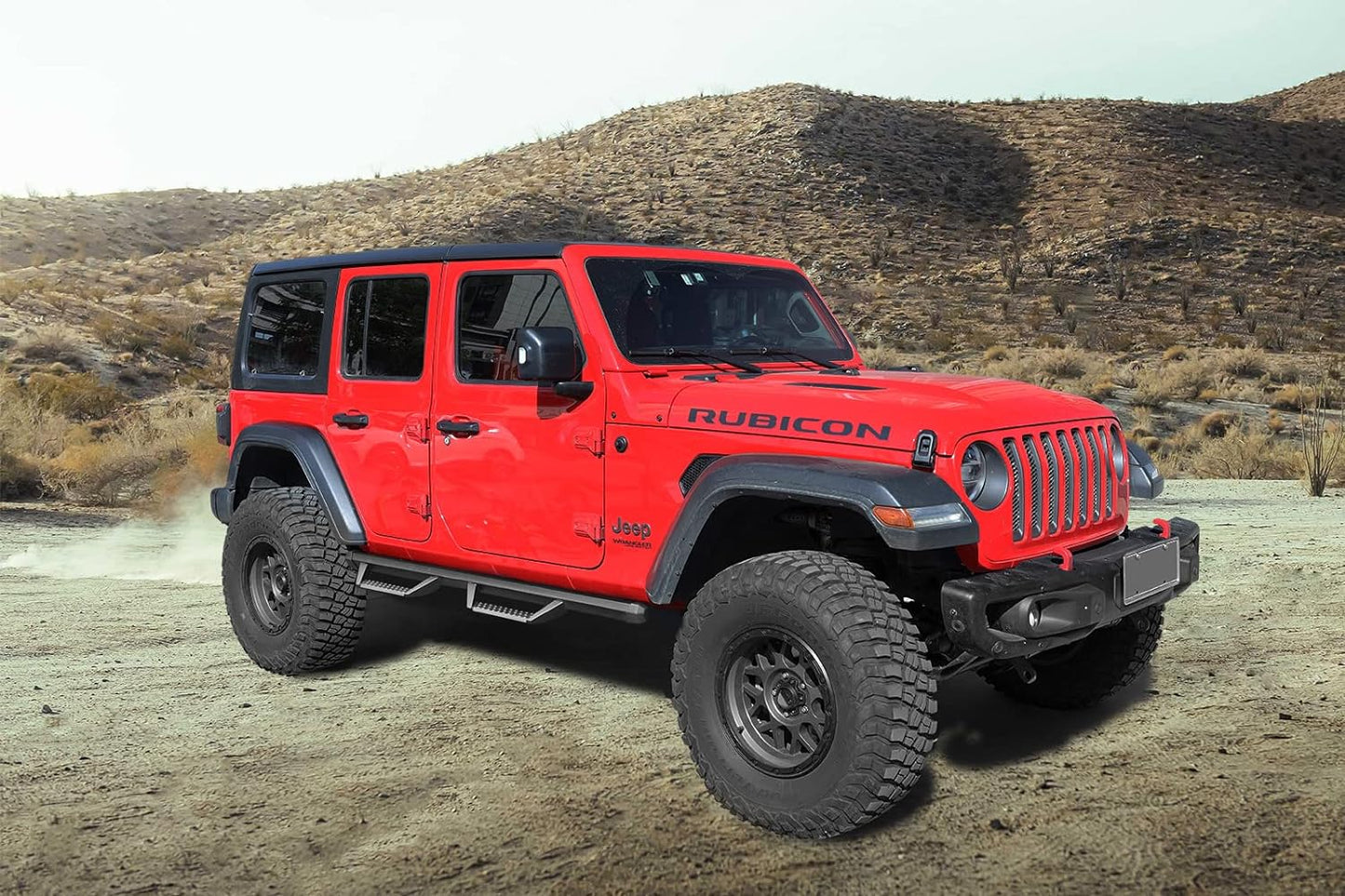 SMANOW Running Boards Compatible with 2018-2024 Jeep Wrangler JL 4 Doors, Square Tube Drop Down Style Step, Heavy Duty Carbon Steel.