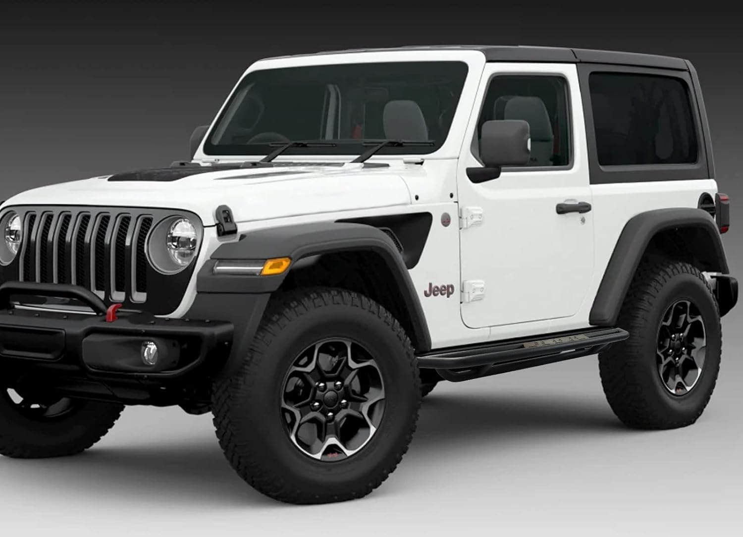 SMANOW Running Boards Compatible with 2018-2024 Jeep Wrangler JL 2 Doors, 6 Inches Side Steps, Three-layer Powder Layer Design. 