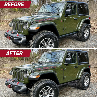 SMANOW Running Boards Compatible with 2007-2018 Jeep Wrangler JK 2 Door, 4.5 Inches Carbon Steel Drop Down Side Steps, Wrangler Step Bars Nerf Bars.