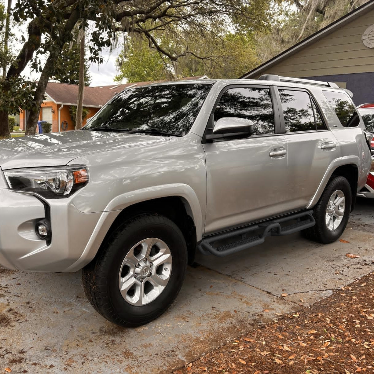 SMANOW Running Boards Compatible with 2010-2024 Toyota 4Runner(Without Side Skirts), (Excl. 10-13 Sr5 & 10-24 Limited & 20-22 Nightshade Edition & 22-24 TRD Sport), A Two-Stair Layout Steps Design, Honeycomb Holes, Small Center Step.