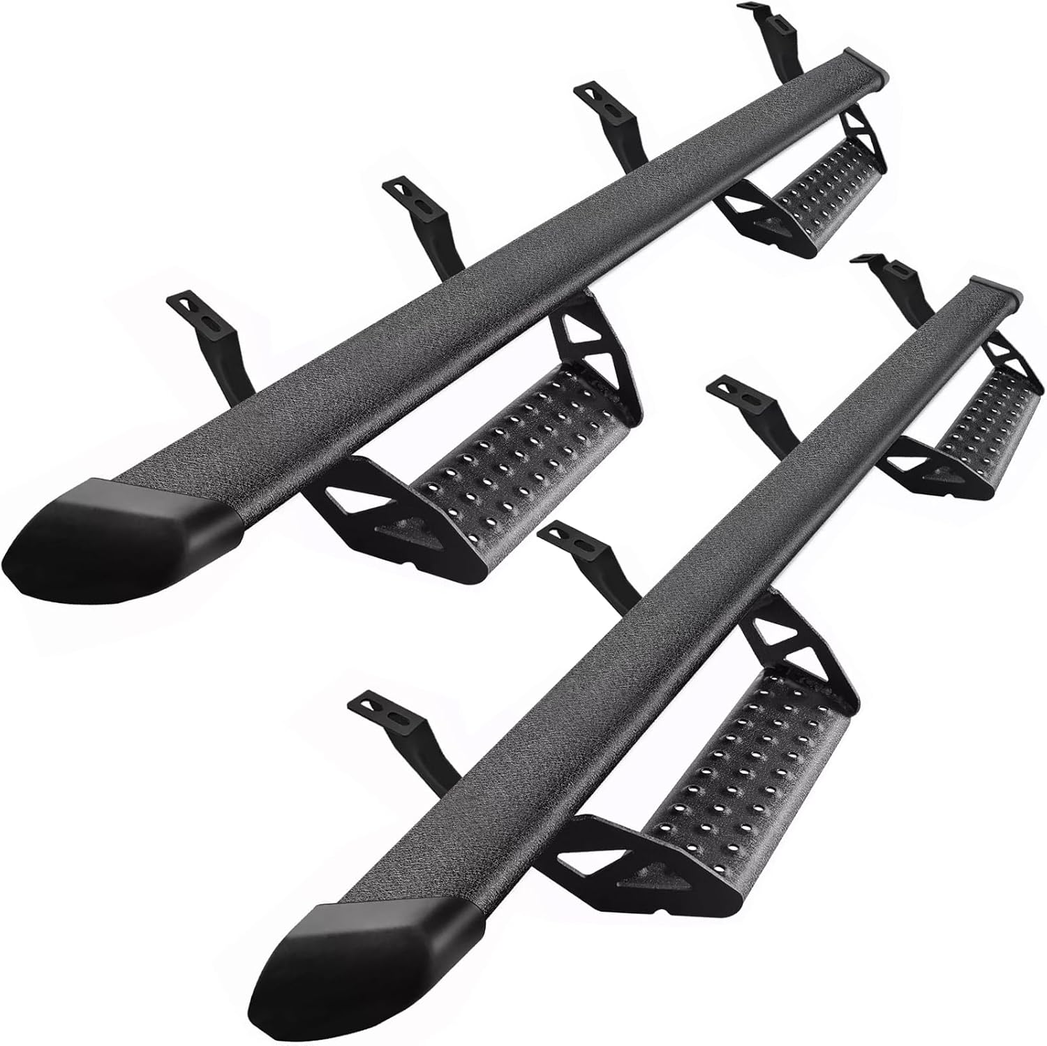 SMANOW Running Boards Compatible with 2024-2025 Toyota Tacoma Xtra Cab Access Cab with 2 full-size front doors and 2 half-size rear doors.