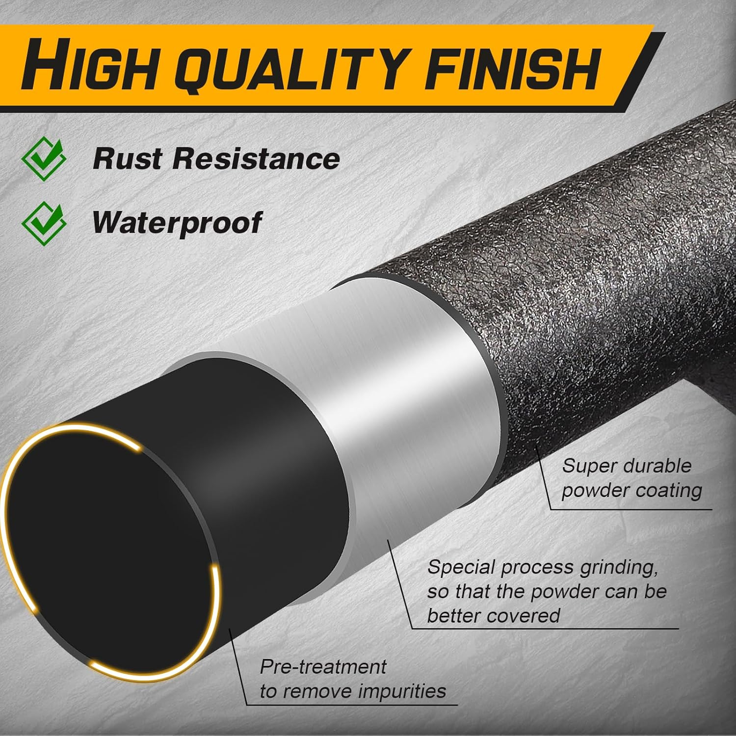 The Surface Features A Matte Textured Black Powder Coating For Excellent Rust And Corrosion Resistance Which Helps To Prevent Corrosion.Step Pads Have Special Non-slip Tread For Superior Traction.