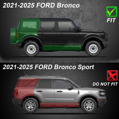 Running Boards Compatible with 2021-2025 Ford Bronco 4 Door SUV (not Compatible With Bronco Sport).