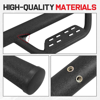 SMANOW Running Boarads Are Made With Wear-Resistant Carbon Steel, And High-Grade Rust-Proof Black Coating In Surface. Don't Worry About Torrential Rain And Snowstorms,Because The Side Step Is Resistant To Rain And Snow.