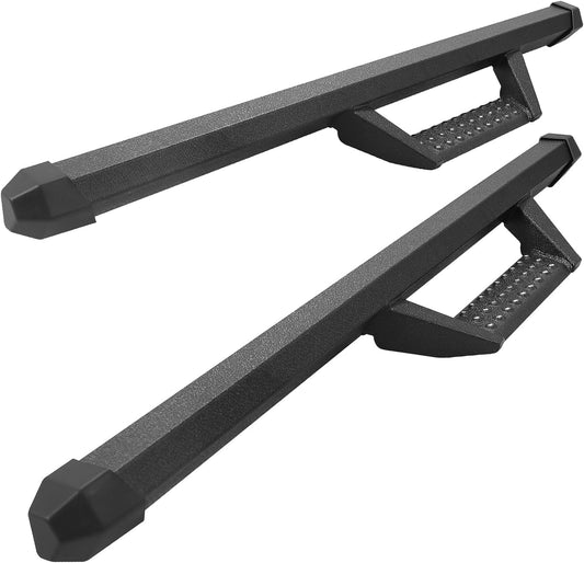 SMANOW Running Boards Compatible with 2017-2025 Ford F250 F350 F450 F550 Regular Cab 2 Single Door, 3 inches Carbon Steel Drop Down Side Steps, Matte Textured Black Style Nerf Bars