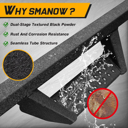Made with heavy textured powder finish coated steel and heavy duty material. Step pads have special non-slip tread for superior traction.