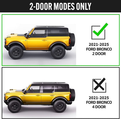 Truck Running Boards Compatible With 2021-2025 Ford Bronco 2 Door. Does Not Compatible With 4 Door.