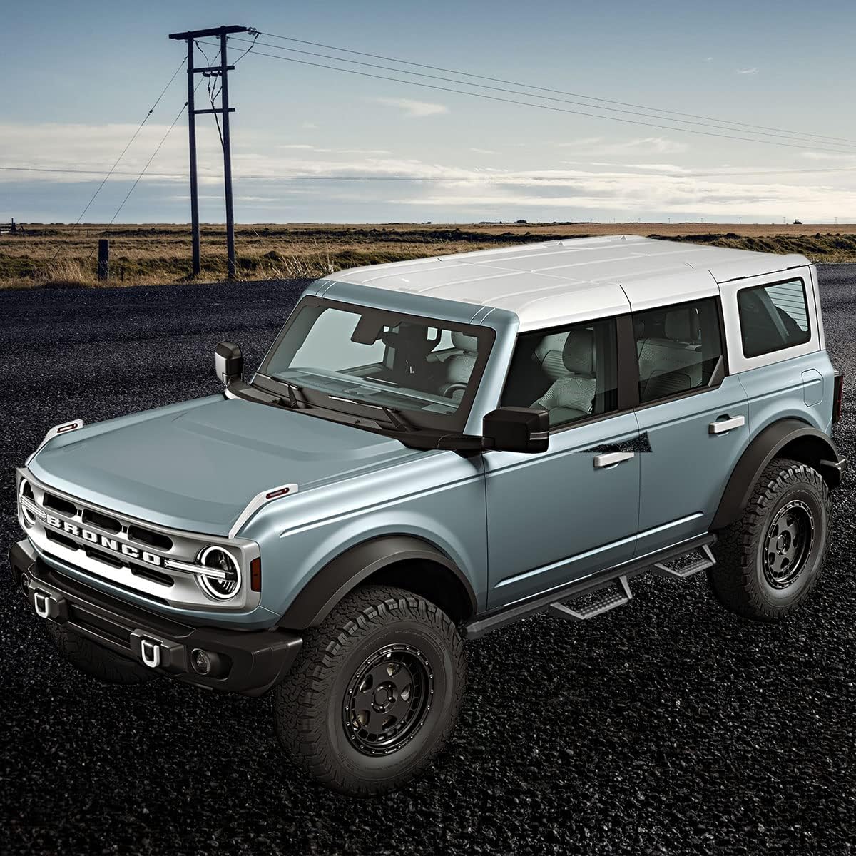 4.7-inch running boards are less difficult for children or people with limited range of motion to get into the truck, resulting in a convenient ride experience.