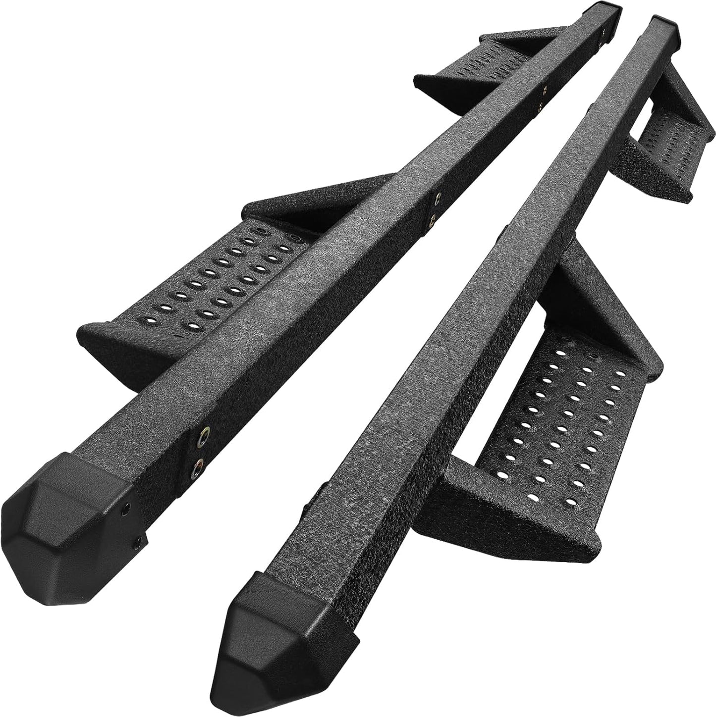 Running Boards Compatible with 2025 Toyota 4Runner(Without Side Skirts), Dual-Stage Textured Black Powder Coated, 4Runner 4 Inch Drop Down Side Steps Made with Carbon Steel.