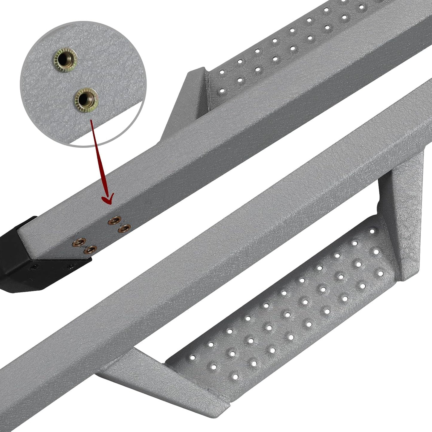 Easy to install and no drilling or modification is required. Simple hardware with detailed instructions.