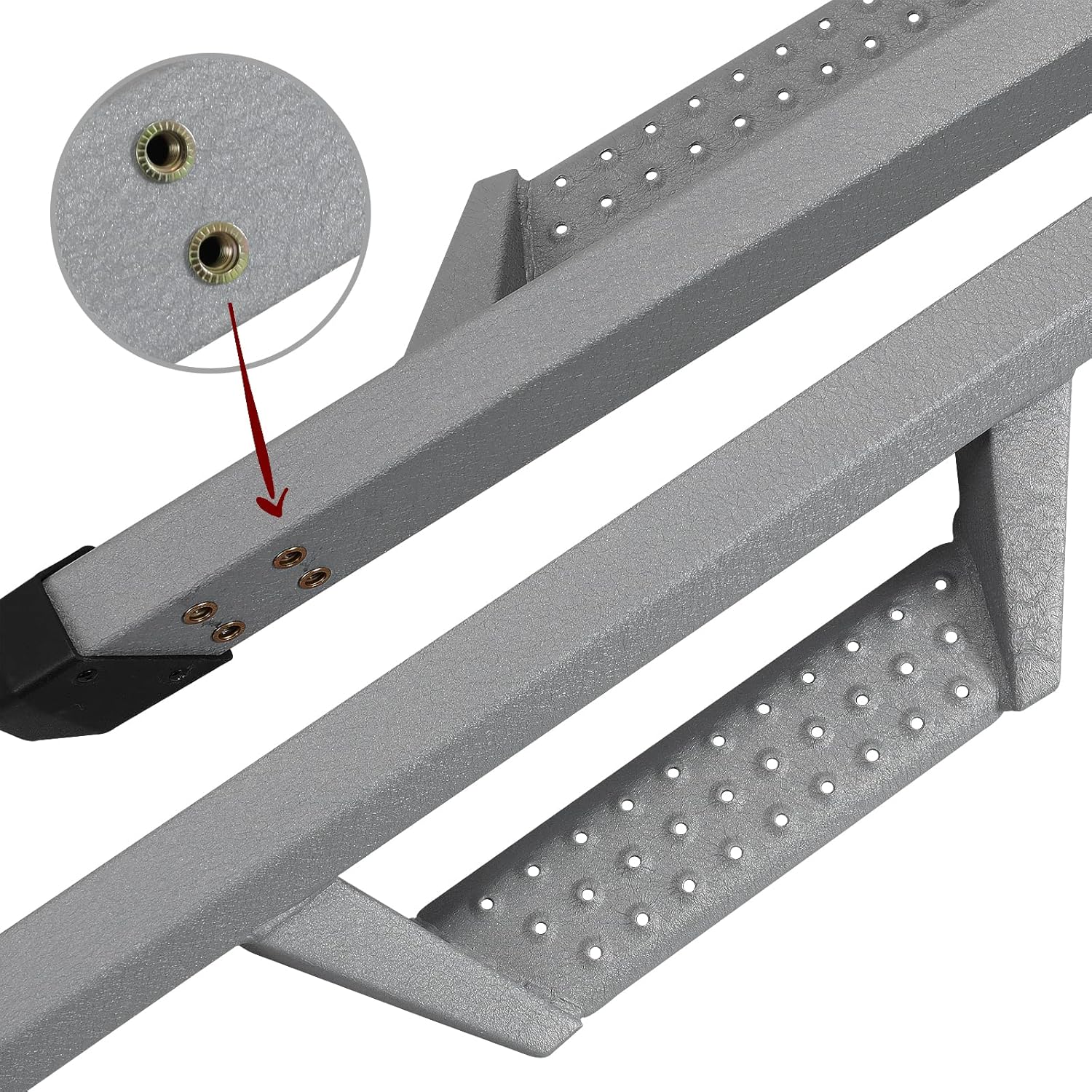 Easy to install and no drilling or modification is required. Simple hardware with detailed instructions.