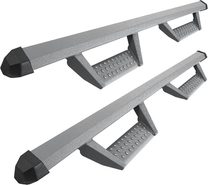 SMANOW Running Boards Side Steps Compatible with 2005-2023 Toyota Tacoma Double Cab(4 Full Size Doors). Stainless Steel Powder Step Bars Steps Bars Drop Steps.