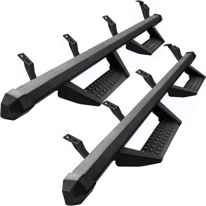 SMANOW Drop Down Running Boards Compatible with 2024-2025 Toyota Tacoma Double Cab Crew Cab, Dual-Stage Textured Black Powder, 4 Inch Step Bars Side Step.