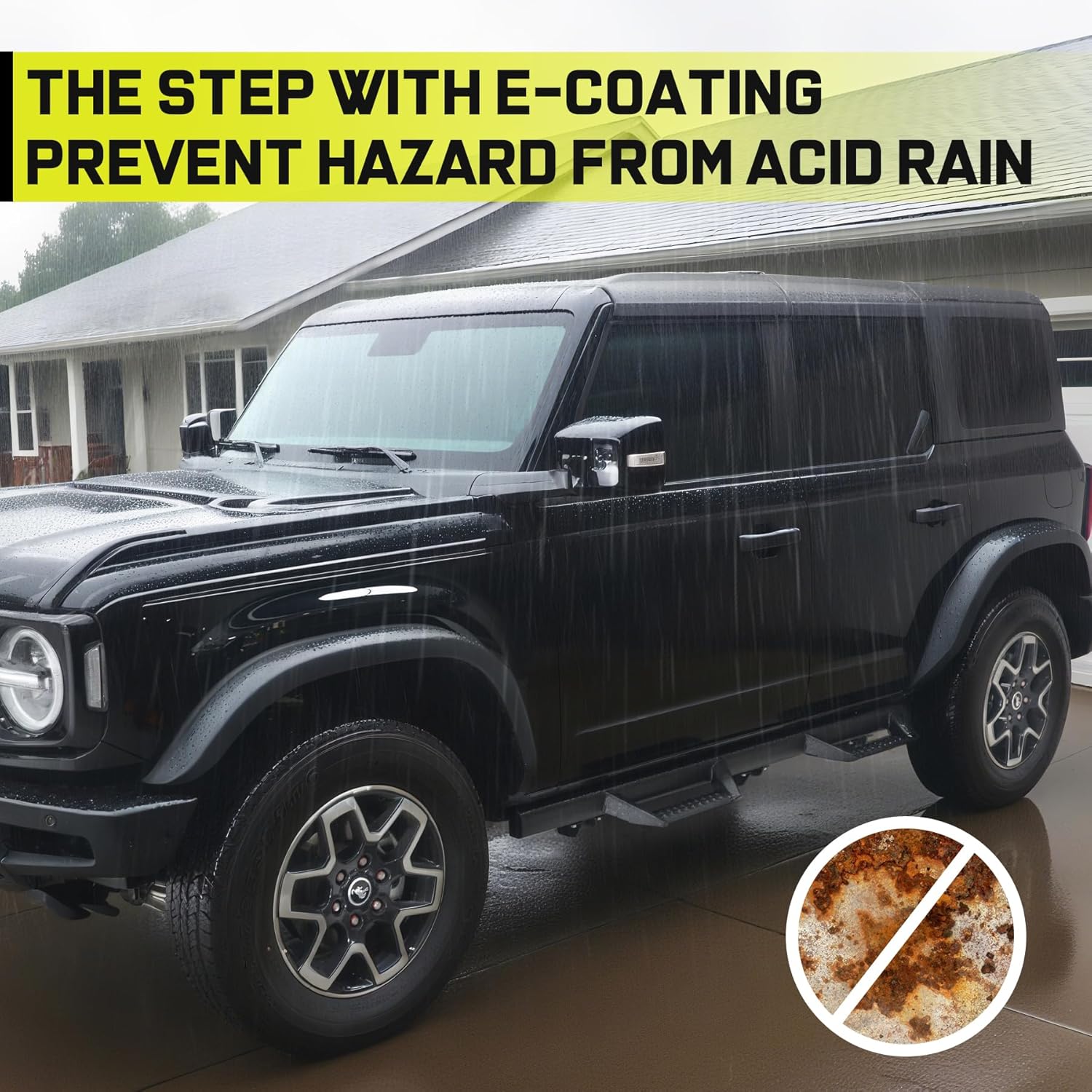 Made With Heavy Duty Carbon Steel. Which Helps To Prevent Corrosion. Heavy Duty Material. Step Pads Have Special Non-slip Tread For Superior Traction.