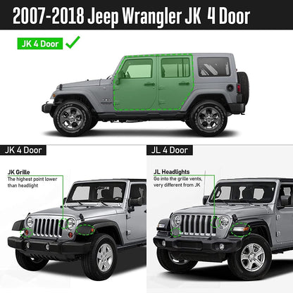 The running boards compatible with 2007-2018 Wrangler JK 4 Door. Not compatible with 2018 Jeep Wrangler JL.