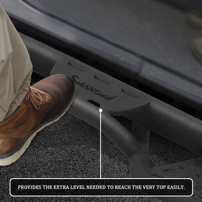 The square tube design makes the step bars fit the body more closely and more securely after installation, which makes the pedals and the body integrated and enhances the overall aesthetics of the vehicle.