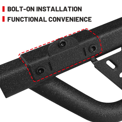 Easy to install. No drilling or modification is required. And simple hardware with detailed instructions.