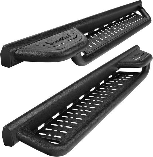 Running Boards Compatible with 2021-2025 Bronco 2 Door(Not Compatible with Bronco Sport), Bronco Black Dual-Stage Textured Side Steps, Step Bars Nerf Bars with Middle Steps.