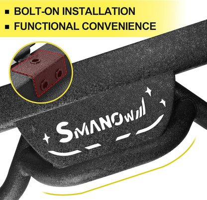 No drilling or modification is required. installation without the use of pneumatic tools. The product includes the steps(left and right), brackets, hardware, and detail instructions.