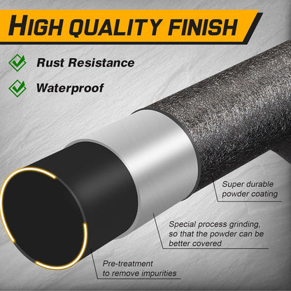 The Surface Features A Matte Textured Black Powder Coating For Excellent Rust And Corrosion Resistance Which Helps To Prevent Corrosion.Step Pads Have Special Non-slip Tread For Superior Traction.