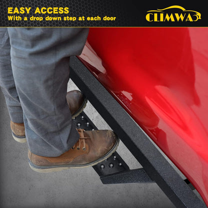MATERIAL&WEIGHT LIMIT: Heavy Duty Carbon Steel With Textured Black Powder Coated. The Side Steps Offer Up To 350 LBS Load Capacity Per Side.