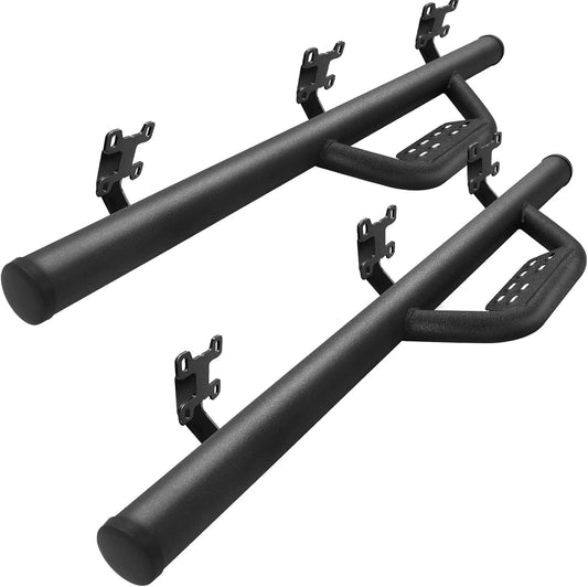 SMANOW Running Boards Compatible with 2009-2014 Ford F150 Regular Cab 2 Single Door Models, 4 inches Carbon Steel Drop Down Side Steps, Matte Textured Black Style Nerf Bars
