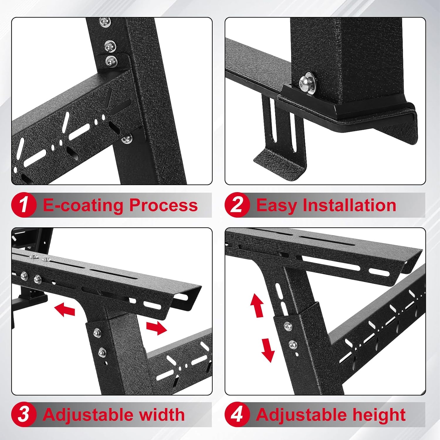 No drilling, cutting, or modifications are required. All mounting hardware and an instruction guide are included.
