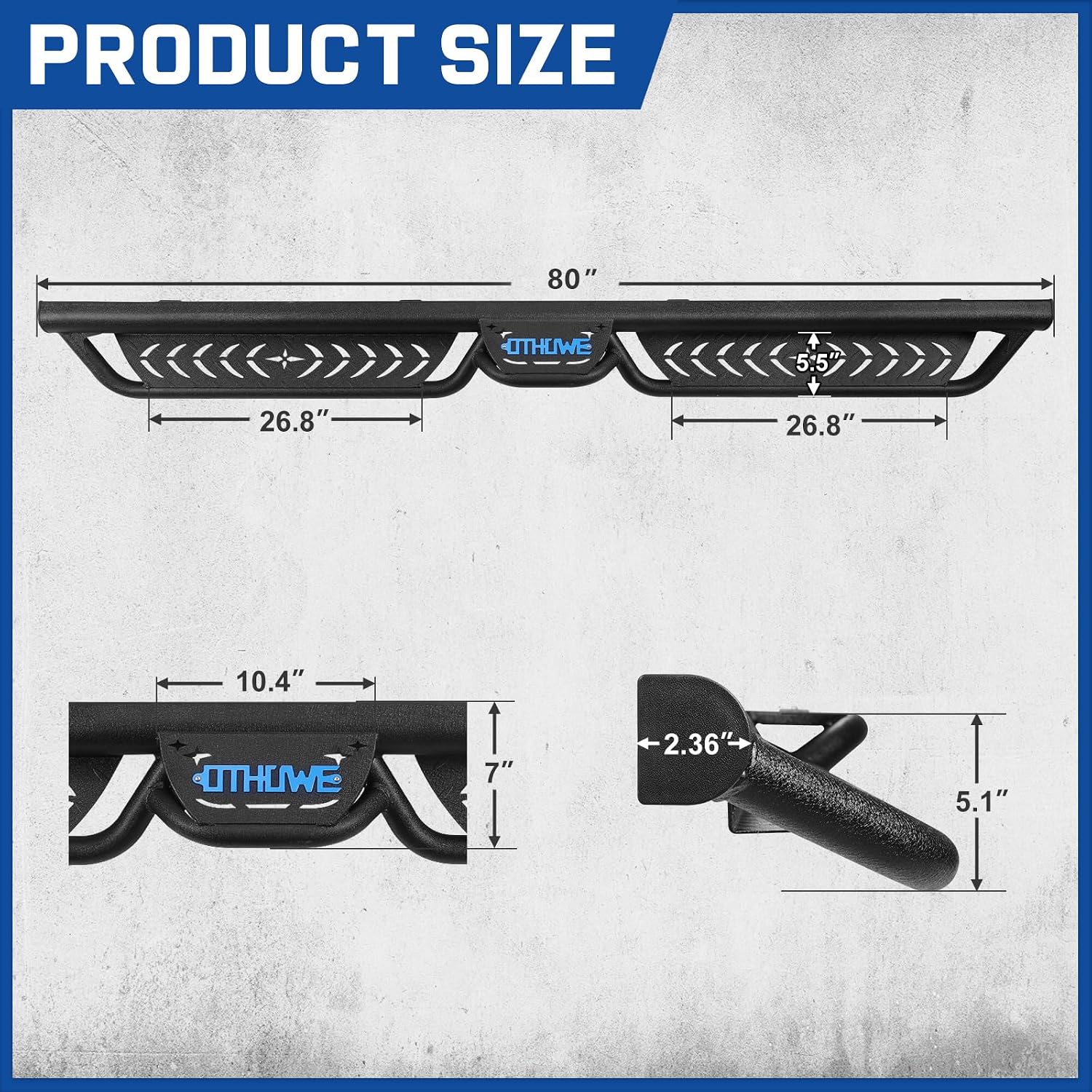 No drilling or cutting required—simply bolt it in place. Precisely aligned factory mounting points ensure easy installation. Package includes 2 side bars, a bracket set, installation instructions, and all necessary hardware.