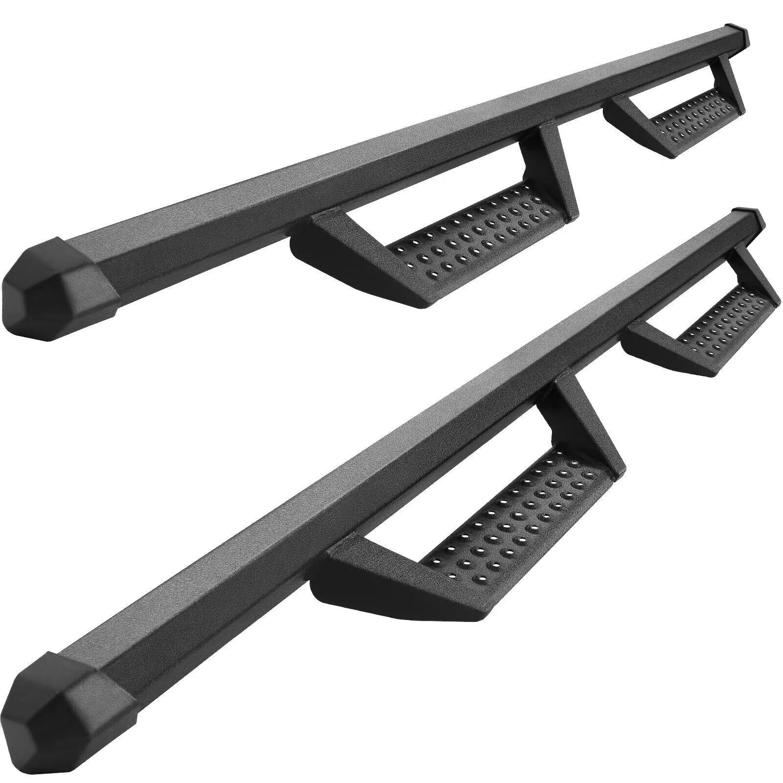 SMANOW Running Boards Compatible with 2007-2018 Jeep Wrangler JK 4 Doors, Square Tube Drop Down Style Step, Heavy Duty Carbon Steel.