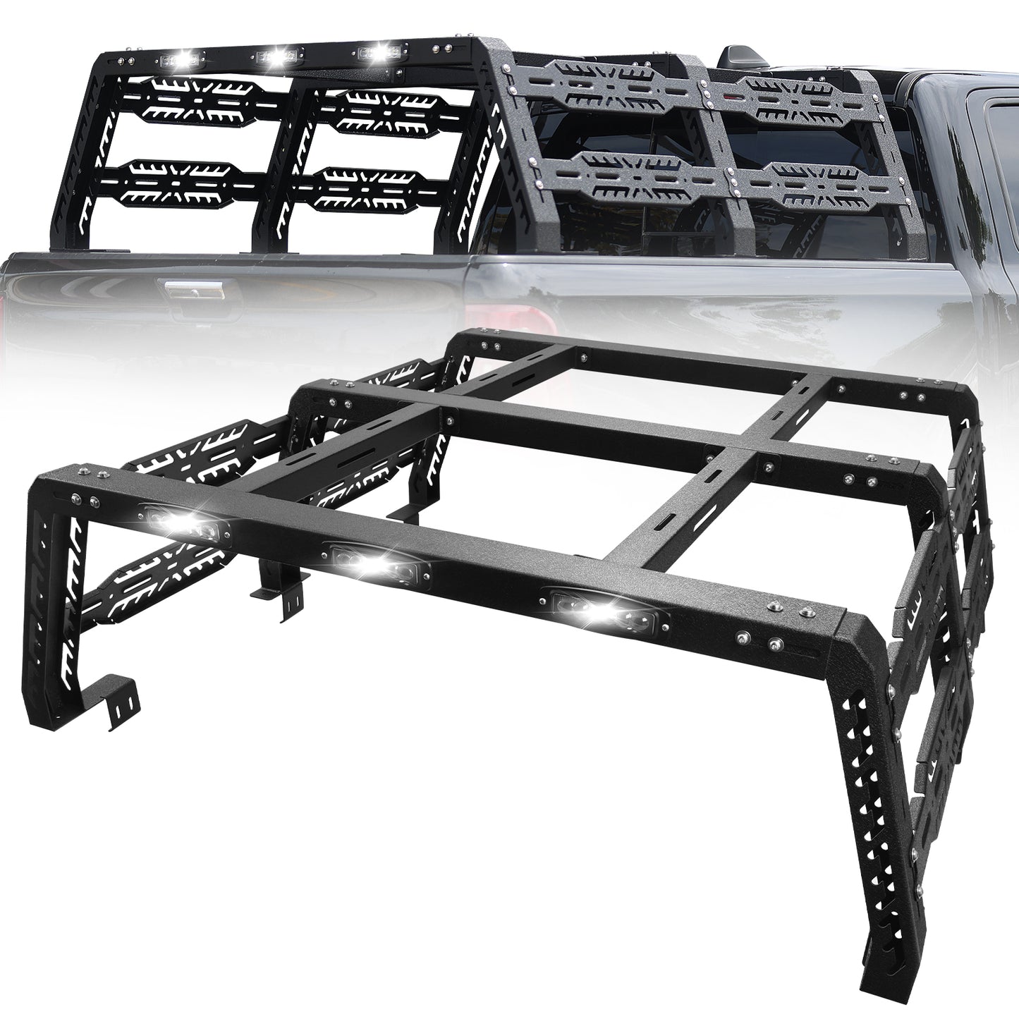 SMANOW 23" F150 Bed Rack Without Factory Bed Rails and Tonneau Bed Cover, Truck Bed Rack Compatible with 2009-2024 Ford F150, Overland Bed Rack Bed Racks for Trucks.