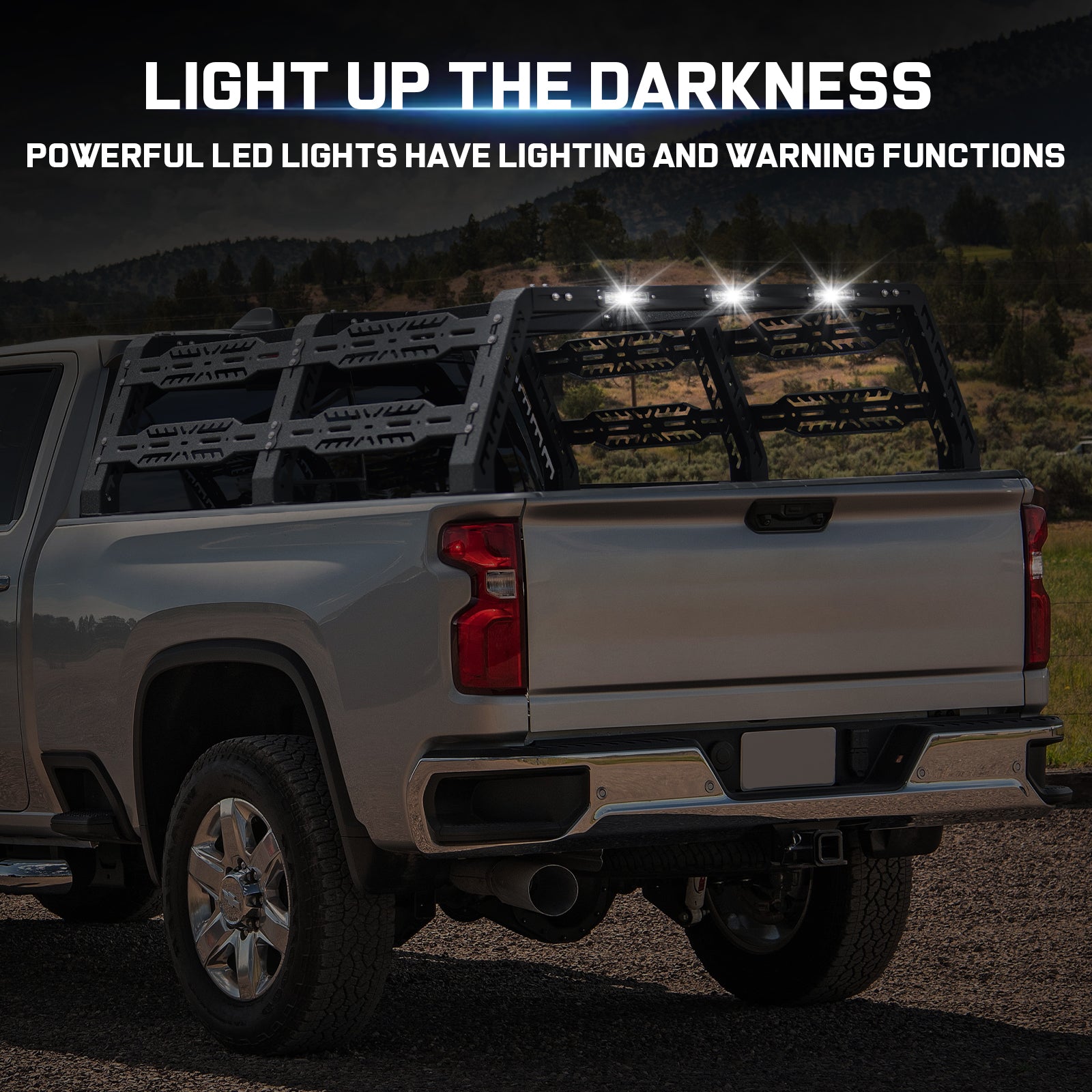 It Comes with Three LED Light Bars for Provide Illumination During Nighttime Driving